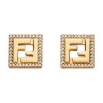 FENDI Серьги Forever Embellished Stud - фото