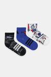 Детские носки 3 пары Adidas Performance, синий - фото
