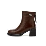 Женские ботинки на каблуке 6,5 см DAPHNE, коричневый - фото