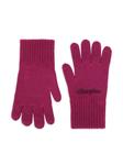 Dolce & Gabbana Kids шерстяные перчатки с вышитым логотипом, розовый - фото
