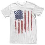 Мужская футболка с рисунком флага США в стиле гранж Generic, белый - фото