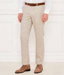 Льняные брюки denz Slim fit Oscar Jacobson, желтый - фото 3