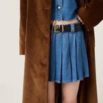 Короткая джинсовая юбка Miu Miu, синий - фото 4