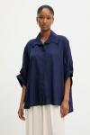 Рубашка с льном Answear.Lab, темно-синий - фото