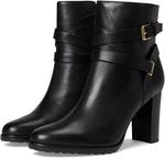 Ботинки Lauren Ralph Lauren Collins Burnished Leather Bootie Heel, черный - фото