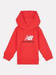 Детский хлопковый худи свободного кроя New Balance, True Red - фото