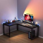 Угловой компьютерный стол Jieke 120x100 см, L-образный, правая сторона, черный карбон - фото 10