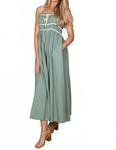 Платье Gracie Maxi в нефритово-зеленом цвете IN-LOOM - фото