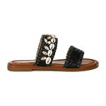 Женские слипоны Shellfish raffia London Rag, Black - фото 2