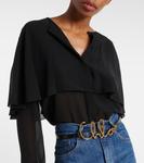 Классический узкий кожаный ремень Chloé, черный - фото 2