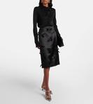 Юбка миди из сатина с бантом Jil Sander, Black - фото 2