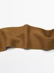 Шарф из тонкой ребристой ткани Massimo Dutti, горчично-желтый - фото 2
