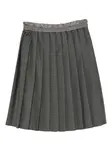 Плиссированная мини-юбка MIU MIU, серый - фото