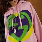 Свитшот женский Gucci Heart-print, розовый - фото 6