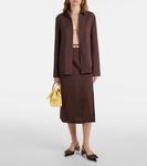 Юбка миди Notte satin Jacquemus, Croco Brown - фото 2