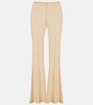 Открытые вязаные ламе брюки-клеш Missoni, Gold - фото