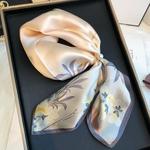 Шёлковый шарф VINEY для женщин, Многоцветный цветочный-9892 - фото 10