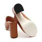 Кожаные тапочки Pollini, коричневый - фото 4