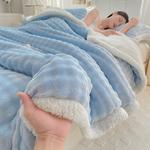 Boyang Плед из плюша 180х200 см, цвет синий - фото 4