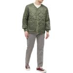 Стеганая куртка с логотипом Alpha Industries, зеленый - фото 3