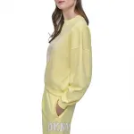 Толстовка DKNY Distressed Rhinestone Logo, желтый - фото 3