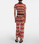 Хлопковые крючком широкие брюки Anna Kosturova, Multi Stripes - фото 3