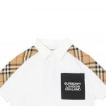 Футболка детская Burberry, белый / бежевый - фото 6