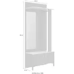 Вешалка Gami «Store», с зеркалом, цвет Eiche Sonoma / Schwarz - фото 9