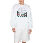 Свитшот с принтом логотипа GUCCI, белый - фото 5