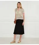 Атласная юбка Dkny, черный - фото 2