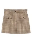 Юбка в клетку Dixie, коричневый - фото