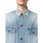 Versace Мужская джинсовая куртка SS23, синяя - фото 7