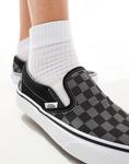 Vans Classic - слипоны в черно-серую клетку - фото 3