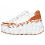 Женские кроссовки на платформе Nama Chloé, белый - фото