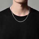 MYSH Серебряное кубинское колье 925 пробы унисекс - фото 9