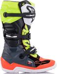 Детские мотокроссовые ботинки Alpinestars tech 7s, Grey/Yellow/Red - фото 5