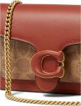 Клатч Coated Canvas Signature Tabby Wristlet COACH, цвет Tan Rust - фото 4