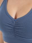Спортивный бюстгальтер-бралетт Smilodox  Solid Scrunch, синий - фото 5