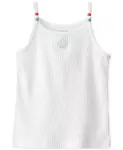 Детский рифленый топ Seashell для девочек Carter's, белый - фото