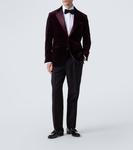 Хлопковый бархатный блейзер Brunello Cucinelli, Borgogna - фото 2