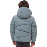 Уютная куртка-пуховик с сетчатым узором для мальчиков Rokka&Rolla, Slate Green - фото 2