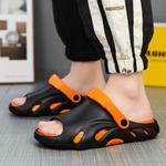 NMR Пляжные шлепанцы Men's Black Orange/White/Khaki Brown - фото 6