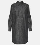 Джинсовое платье-рубашка Brunello Cucinelli, черный - фото