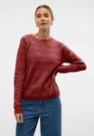 Джемпер Vero Moda VMDOFFY O NECK BLOUSE, Syrah/Dark Red - фото