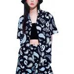 MLB Рубашка Cashew Flowers Unisex Black - фото 6