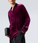 бархатная рубашка Dries Van Noten, Violet - фото 5