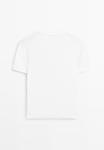 Футболка Massimo Dutti V-NECK SHORT SLEEVE, White - фото 7