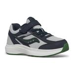 Кроссовки Saucony Kids Cohesion Kdz A/C Sneakers, Navy/Grey/Green - фото