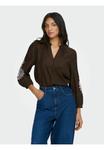 Блуза ONLY Blouse, Coffee Bean/Dark Brown - фото