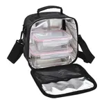 Подставка для еды с двумя герметичными стеклянными контейнерами Basic Iris Barcelona, серый - фото